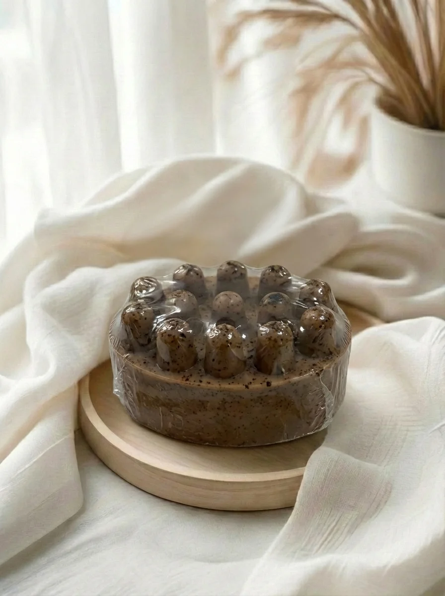 Jabón masajeador exfoliante de café