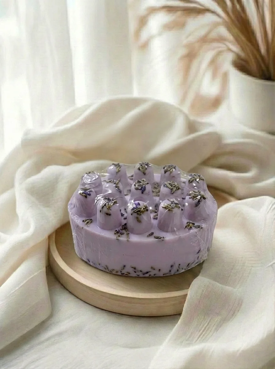 Jabón masajeador de lavanda