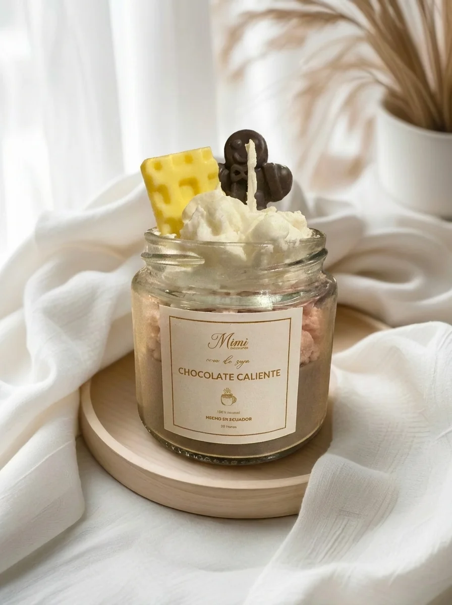 Vela de chocolate caliente