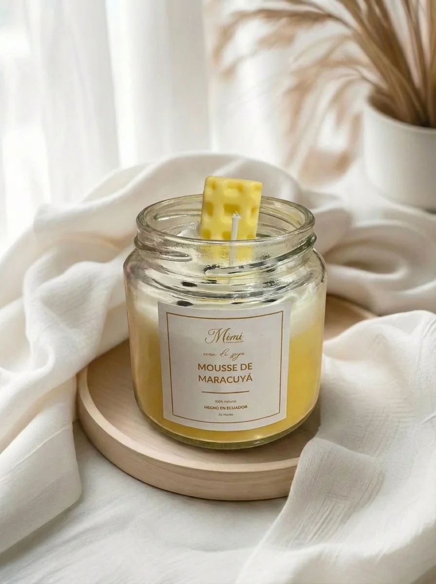 Vela de mousse de maracuya